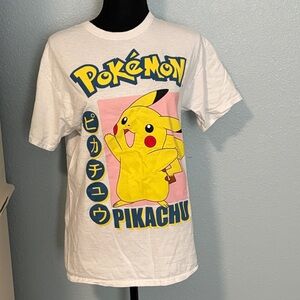 Unisex Pokémon Pikachu White Graphic Tee